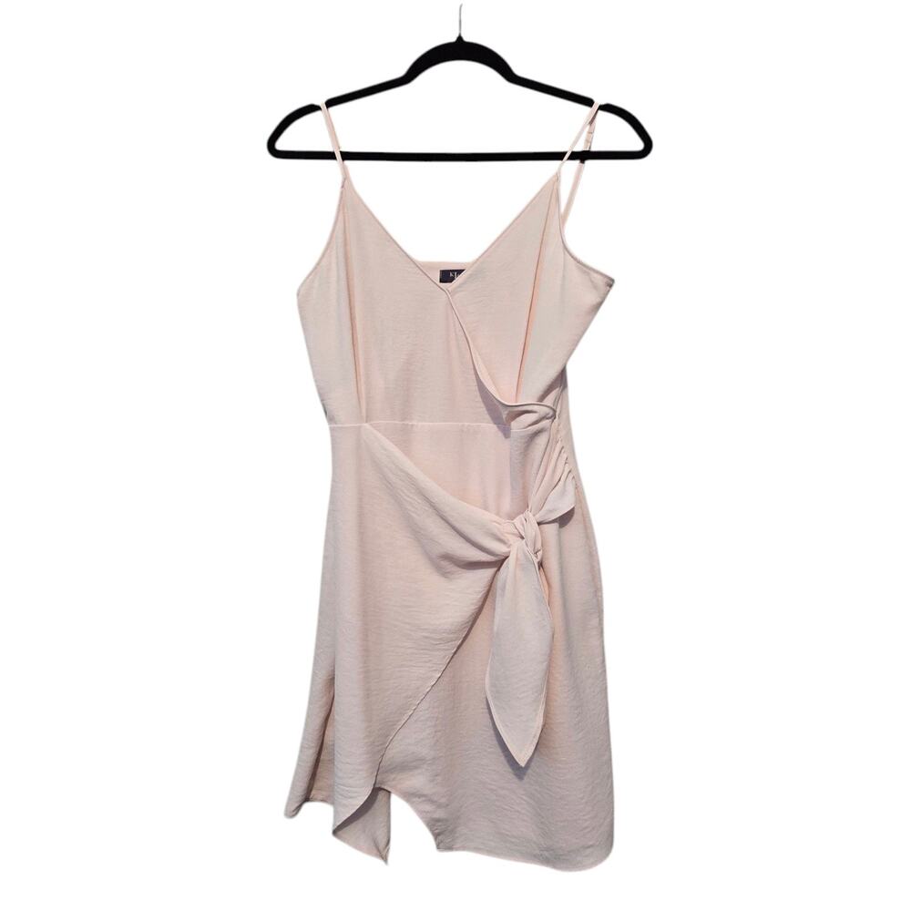 KLD Strappy Wrap Tie Dress Womens SM Pale Pink Coquette‎ Girly Feminine USA HOCO